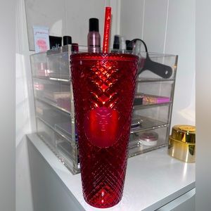Starbucks Christmas 2021 RED Jeweled 24oz Holiday Tumbler